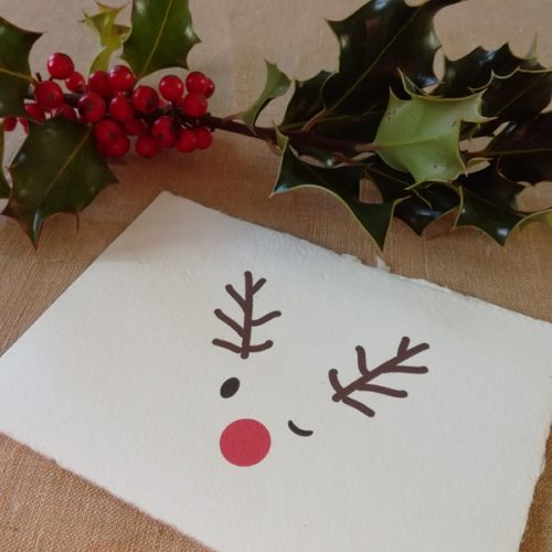 Carte de Noël en papier fait main