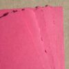 Papier artisanal fait main couleur Framboise