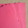 Papier artisanal fait main couleur Framboise