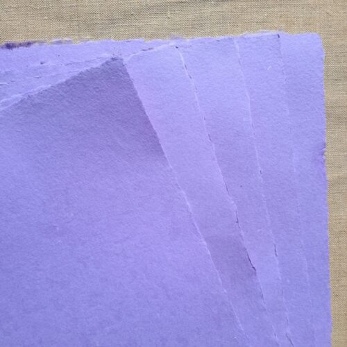 Papier artisanal fait main couleur Lavande