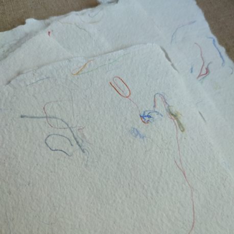 Papier avec des fils de soie -Version chargée – Détail