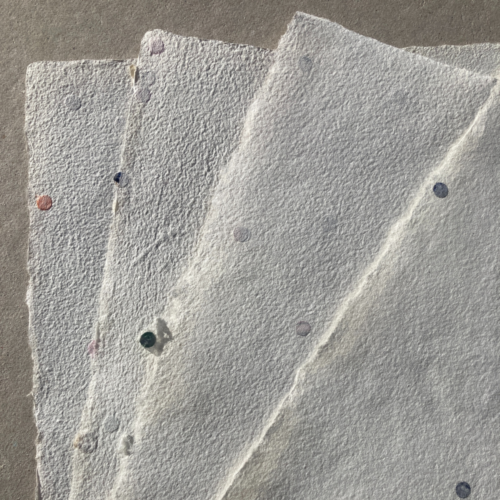 Papier inclusions confettis de soie